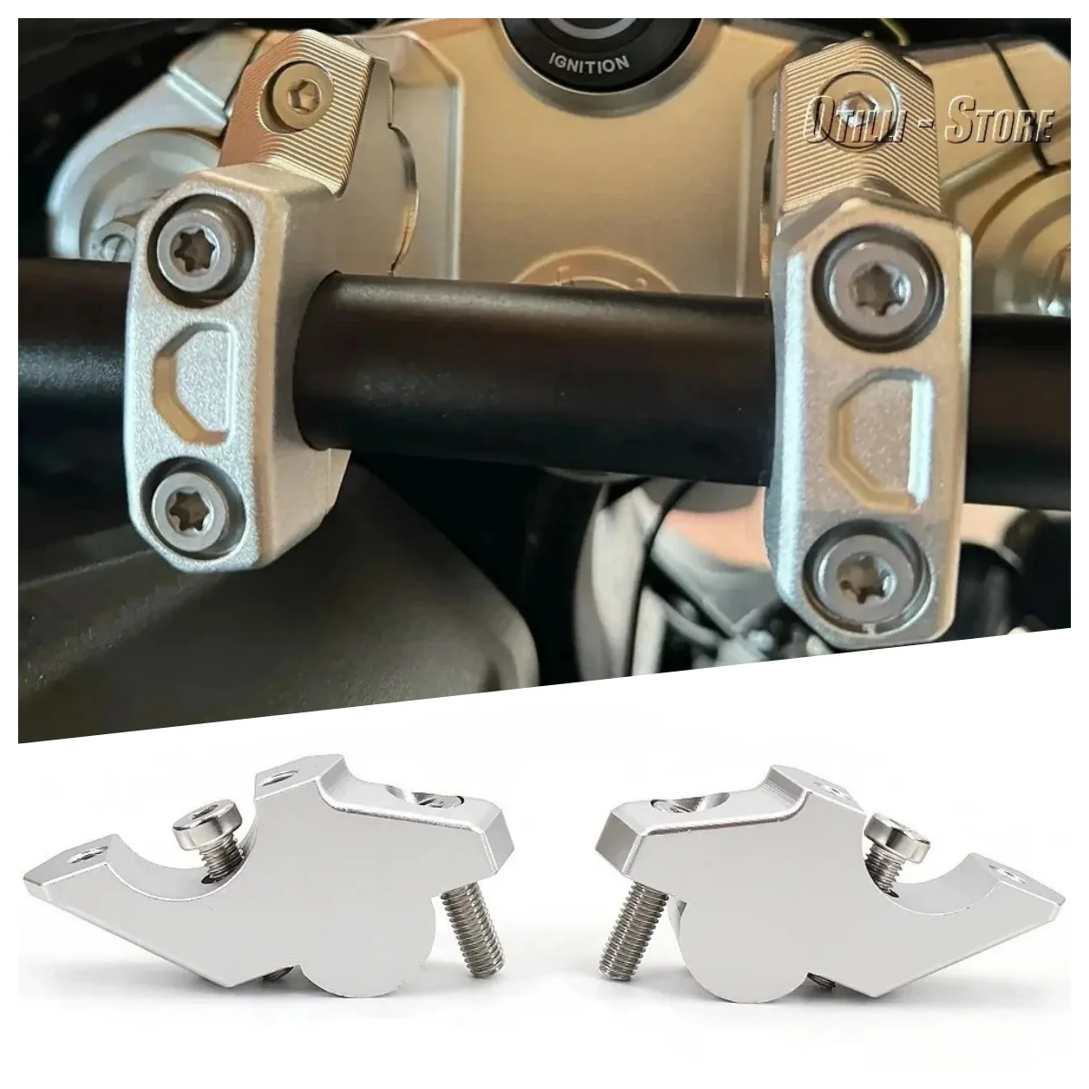 Motorcycle CNC Aluminum Handlebar Riser 28mm Heightening Clamp For Voge DS900X 900 DSX DSX900 DS 900 X Silver Handle Bar Riser
Motorcycle CNC Aluminum Handlebar Riser 28mm Heightening Clamp For Voge DS900X 900 DSX DSX900 DS 900 X Silver Handle Bar Riser