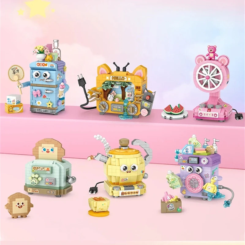 Cartoon household appliances building blocks refrigerator TV assembly model ornaments kawaii children's toys birthday gift
Cartoon household appliances building blocks refrigerator TV assembly model ornaments kawaii children's toys birthday gift