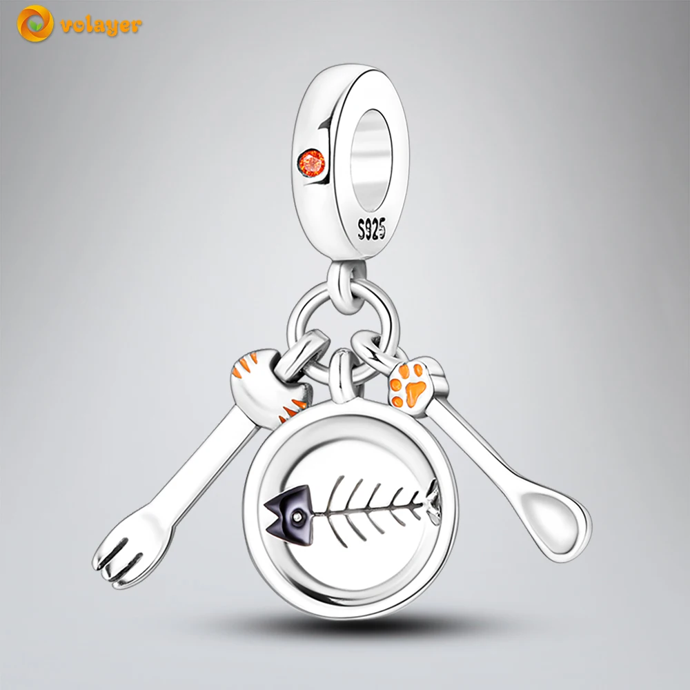 Volayer 925 Sterling Silver Beads Tableware Set Dangle Charm fit Original Pandora Bracelets for Women Jewelry Making Gift
Volayer 925 Sterling Silver Beads Tableware Set Dangle Charm fit Original Pandora Bracelets for Women Jewelry Making Gift