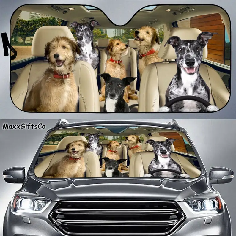 Lurcher Car Sun Shade, Lurcher Windshield, Dogs Family Sunshade, Dogs Car Accessories, Car Decoration, Gift For Dad, Mom
Lurcher Car Sun Shade, Lurcher Windshield, Dogs Family Sunshade, Dogs Car Accessories, Car Decoration, Gift For Dad, Mom
