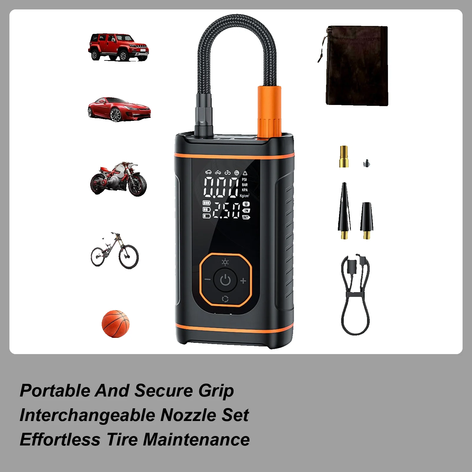 Air Pump For Car Tires High-Capacity Battery Inflation Automotive Tools Car Tire Air Pump Portable For Auto Vehicle Motorcycle
Air Pump For Car Tires High-Capacity Battery Inflation Automotive Tools Car Tire Air Pump Portable For Auto Vehicle Motorcycle