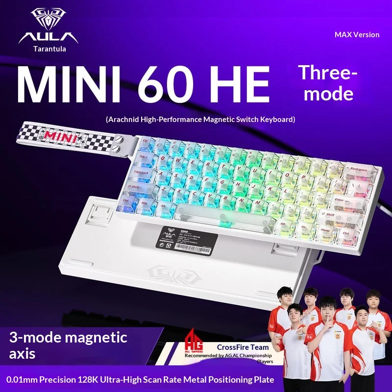 MINI60 Wireless 3 Mode Magnetic Switch Mechanical Keyboard Bluetooth Gradient Contour Keycaps for Gaming Office Typing Adult
MINI60 Wireless 3 Mode Magnetic Switch Mechanical Keyboard Bluetooth Gradient Contour Keycaps for Gaming Office Typing Adult