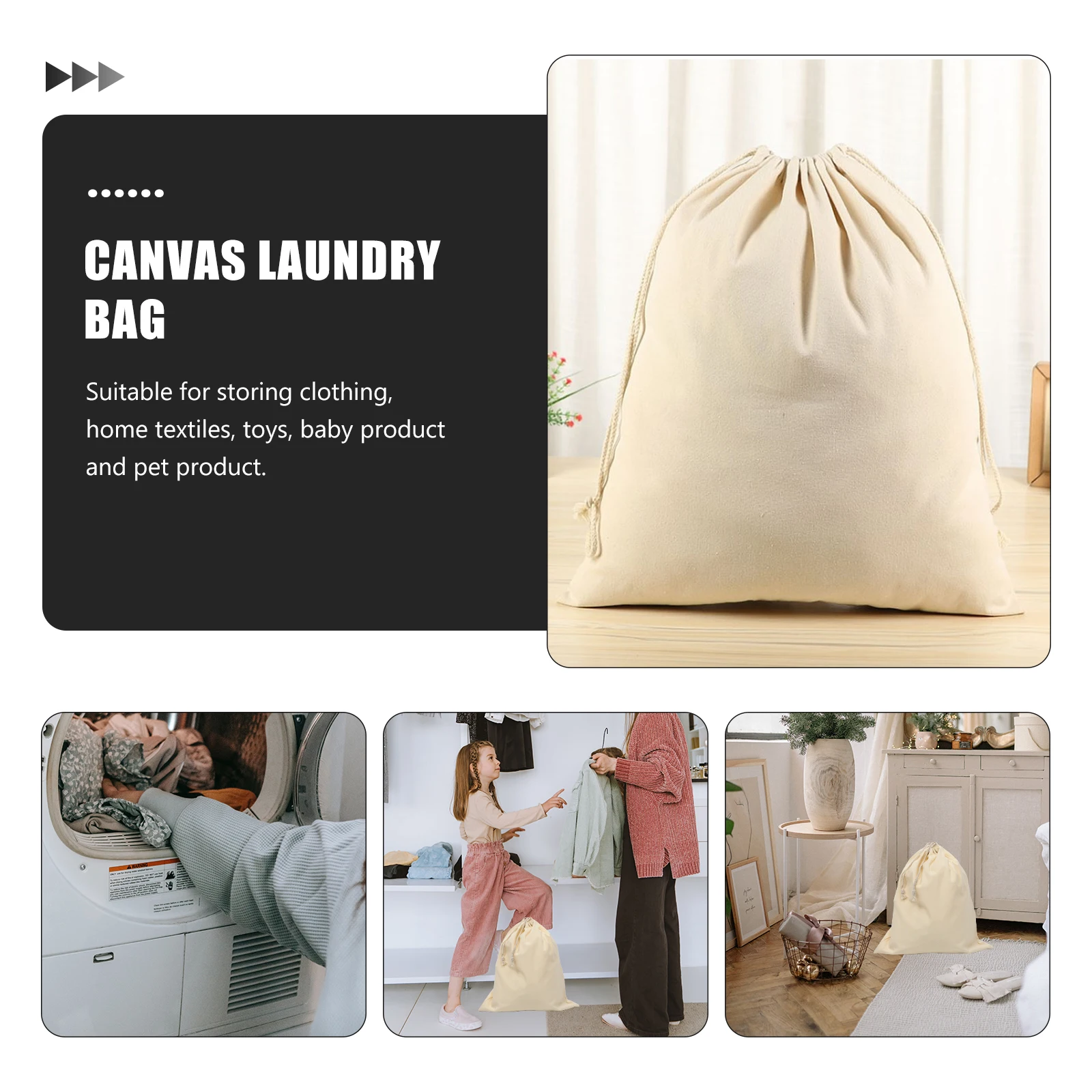 Laundry Bag Dirty Clothes Organizer Extra Large Heavy Duty Canvas Storage Foldable Drawstring Hotel Travel Bathrooms Toys Baby
Laundry Bag Dirty Clothes Organizer Extra Large Heavy Duty Canvas Storage Foldable Drawstring Hotel Travel Bathrooms Toys Baby