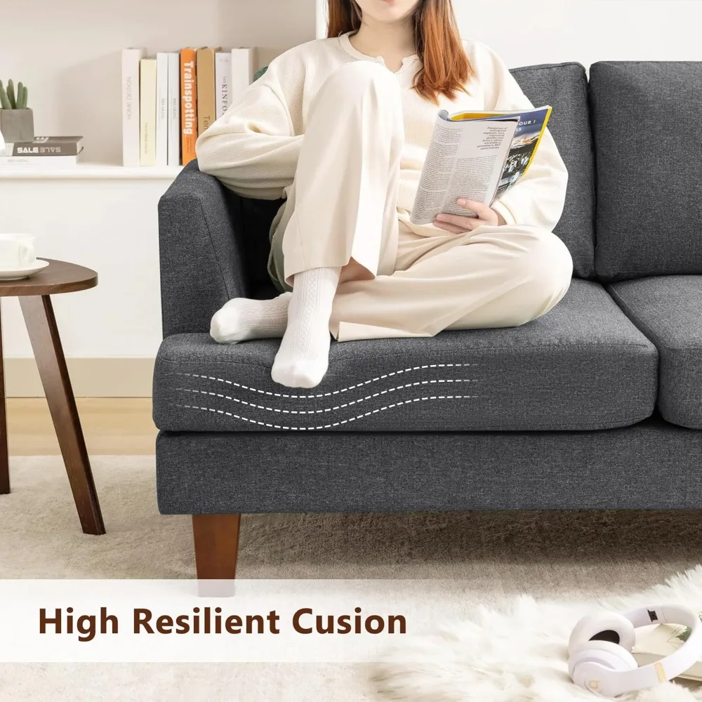 3 Seater Sofa Couch with Deep Seats, 89" Mid Century Modern Upholstered Sofa with Armrests, Comfy Couches for Living Room, Bedro
3 Seater Sofa Couch with Deep Seats, 89" Mid Century Modern Upholstered Sofa with Armrests, Comfy Couches for Living Room, Bedro