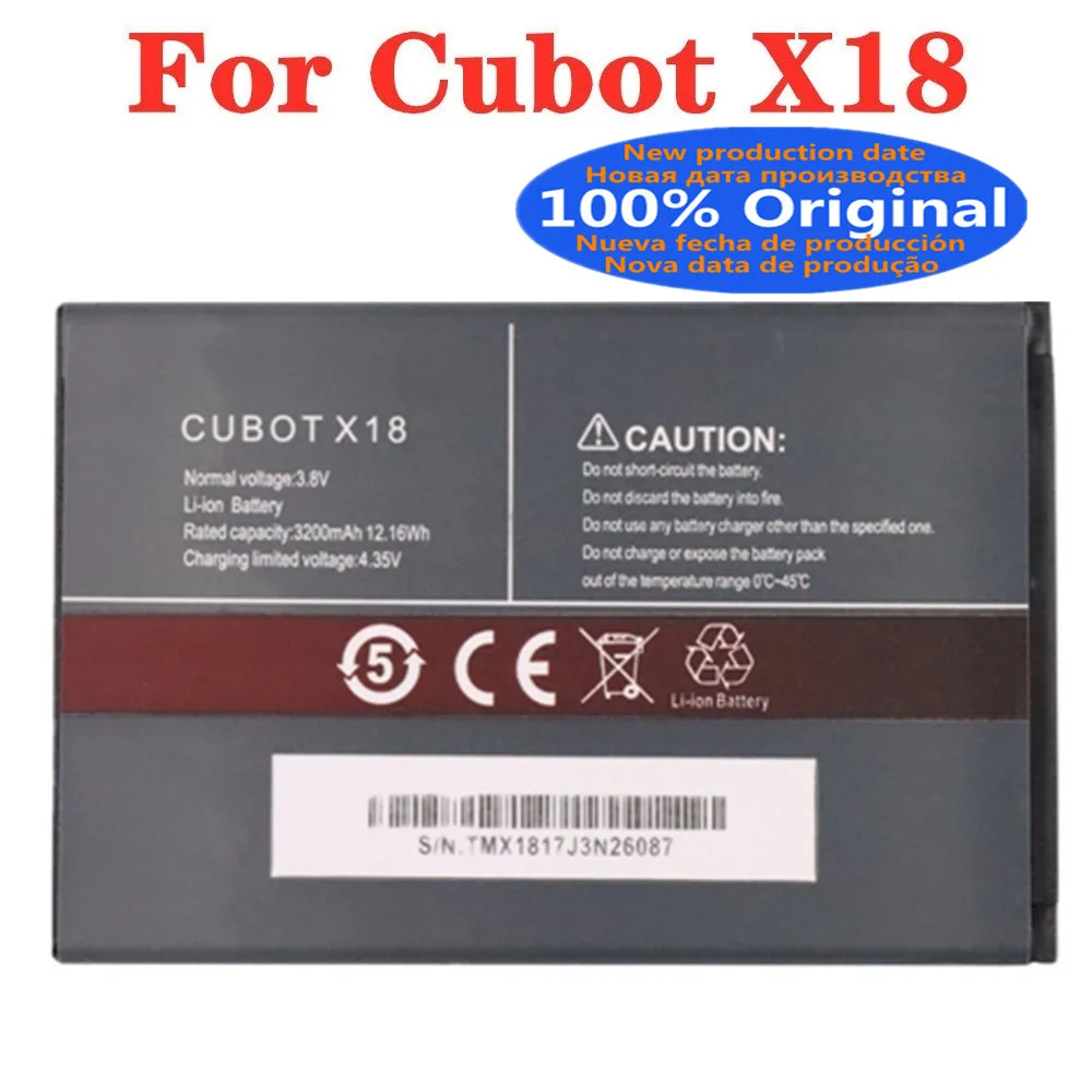 3200mAh Cubot Original Replacement Battery For Cubot X18 Phone Battery In Stock + Tracking Number
3200mAh Cubot Original Replacement Battery For Cubot X18 Phone Battery In Stock + Tracking Number