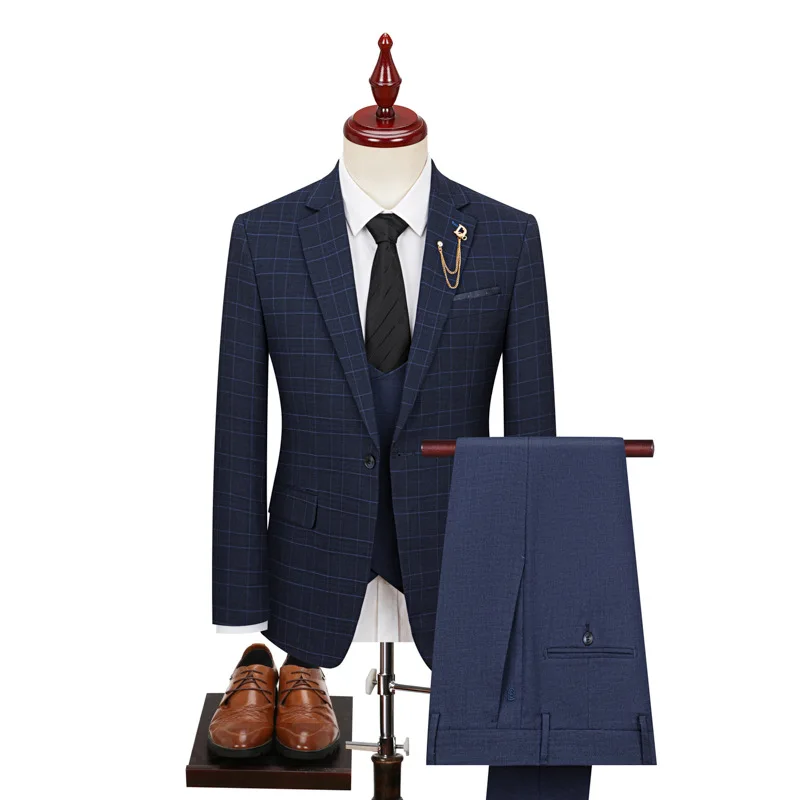 Fashion Boutique Plaid Men's Suits 2 Piece Lapel Business Formal Groom Wedding Tuxedo Party Prom High Quality Customized
Fashion Boutique Plaid Men's Suits 2 Piece Lapel Business Formal Groom Wedding Tuxedo Party Prom High Quality Customized