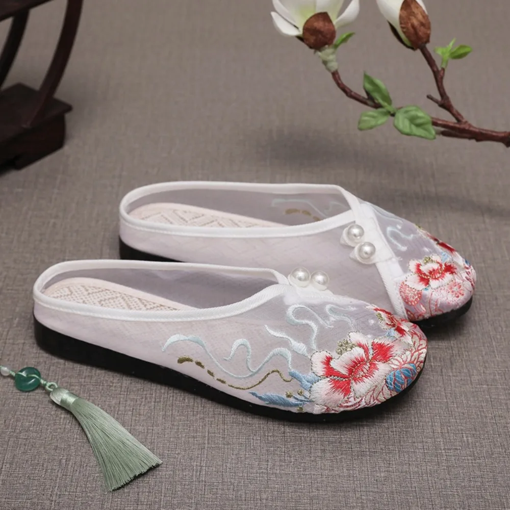 Flower Ethnic Style Baotou Slippers Mesh Vintage Hanfu Slippers Comfortable Non-Slip Embroidered Shoes Hanfu Accessories
Flower Ethnic Style Baotou Slippers Mesh Vintage Hanfu Slippers Comfortable Non-Slip Embroidered Shoes Hanfu Accessories
