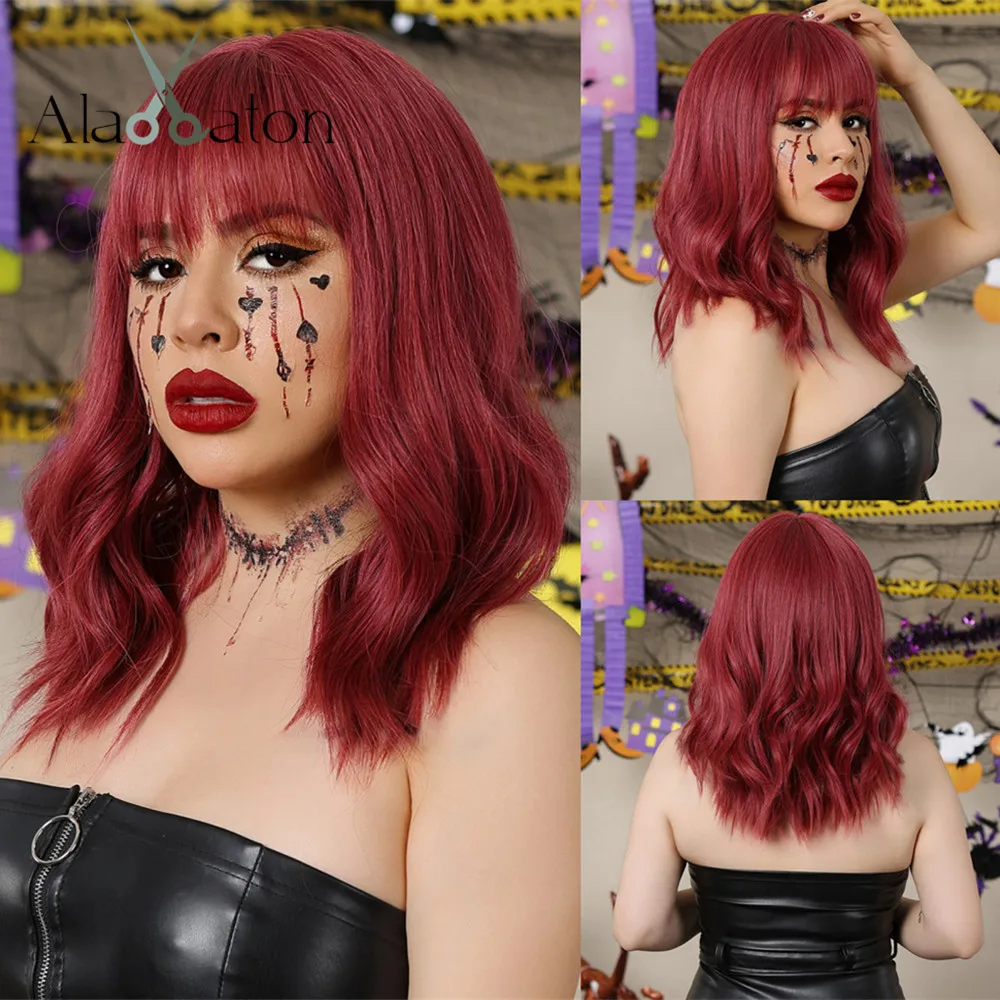 ALAN EATON Red Wave Hair Wig for Women Medium Length Synthetic Party Wigs with Bangs Natural Looking Cosplay Fake Hair Daily Use
ALAN EATON Red Wave Hair Wig for Women Medium Length Synthetic Party Wigs with Bangs Natural Looking Cosplay Fake Hair Daily Use