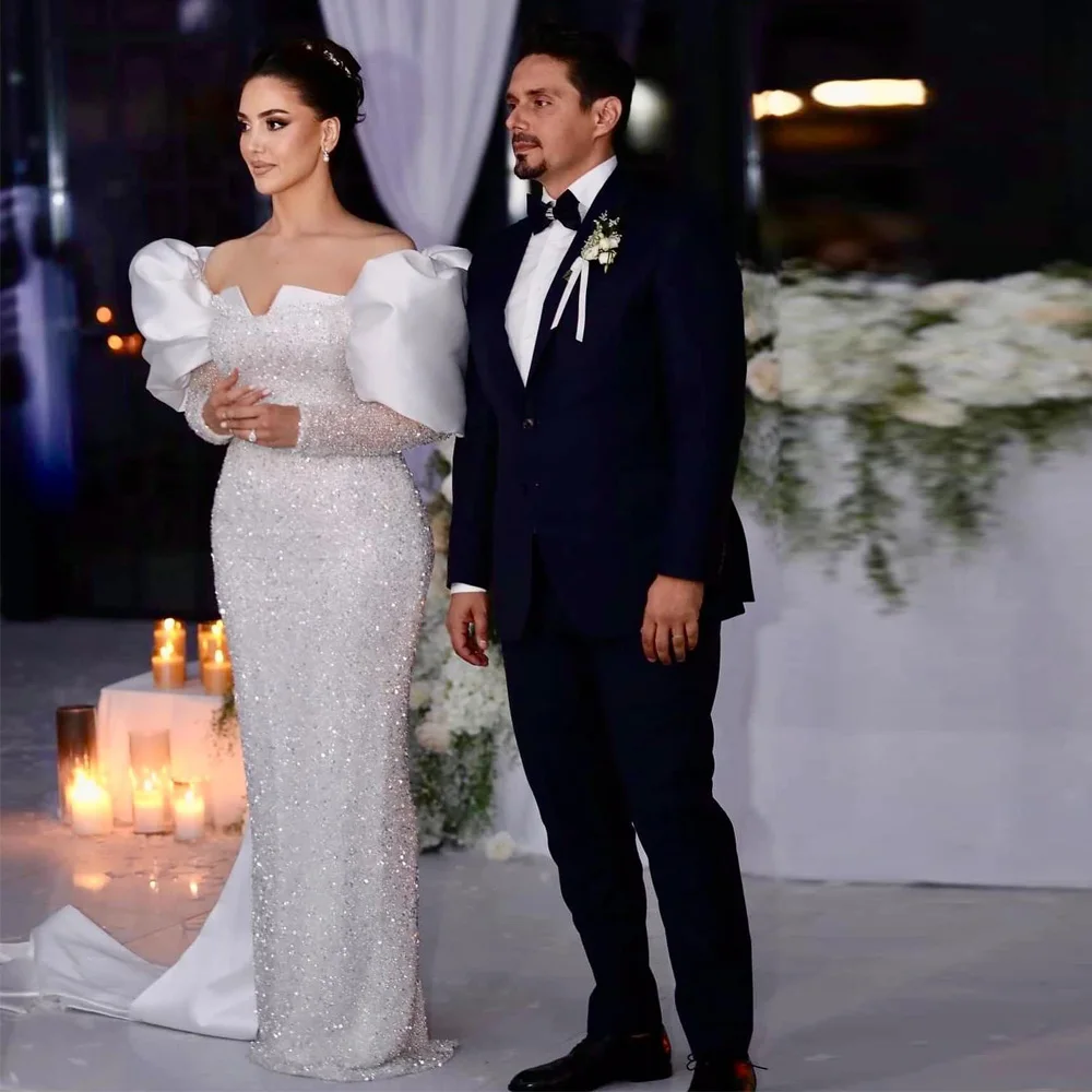 Индивидуальное роскошное свадебное платье-русалка с блестками, с открытыми плечами, приталенное, с пайетками, длинное, для помолвки
Индивидуальное роскошное свадебное платье-русалка с блестками, с открытыми плечами, приталенное, с пайетками, длинное, для помолвки