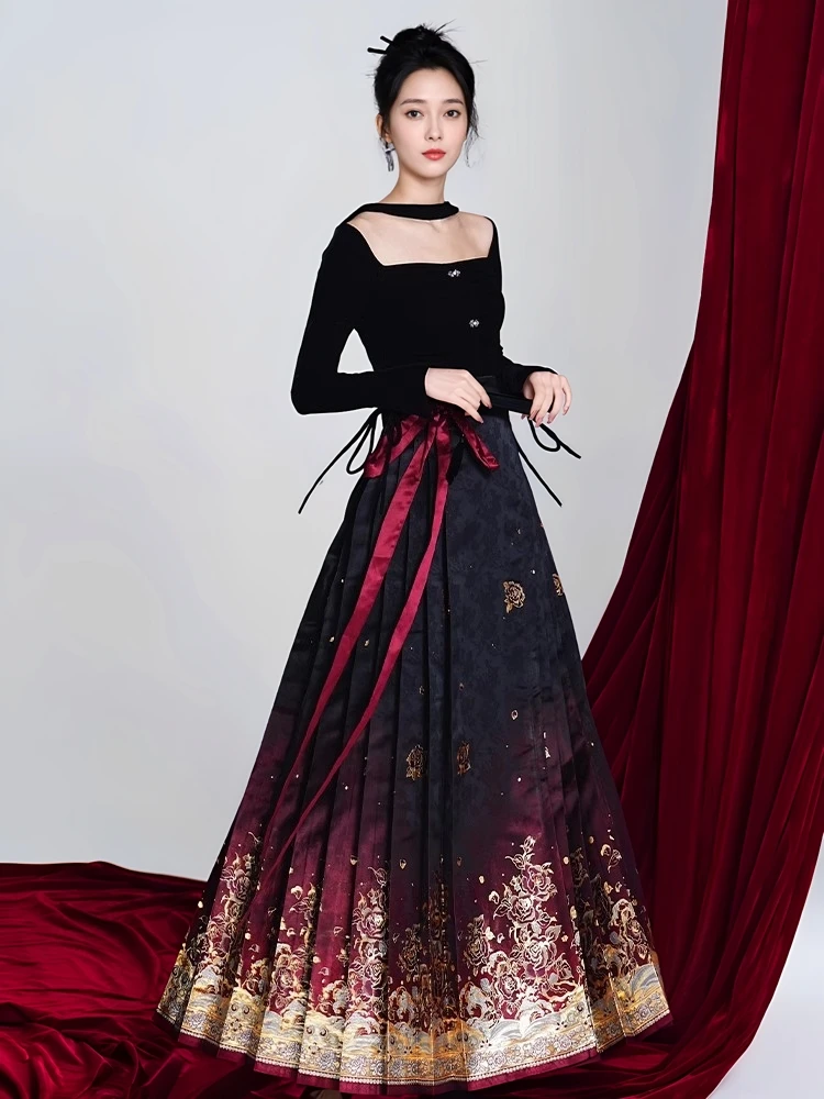 Autumn S Women's New adient Gold Weave Skirt Snake Year Limited Edition Set Hanfu High Waist A-Line Skirt Online Exclusive
Autumn S Women's New adient Gold Weave Skirt Snake Year Limited Edition Set Hanfu High Waist A-Line Skirt Online Exclusive