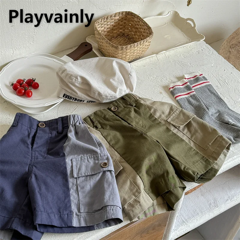 New Summer Kids Cargo Short Pants Patchwork Color Big Pocket Shorts Boys and Girls Casual Half Pants Children Clothes A5213
New Summer Kids Cargo Short Pants Patchwork Color Big Pocket Shorts Boys and Girls Casual Half Pants Children Clothes A5213