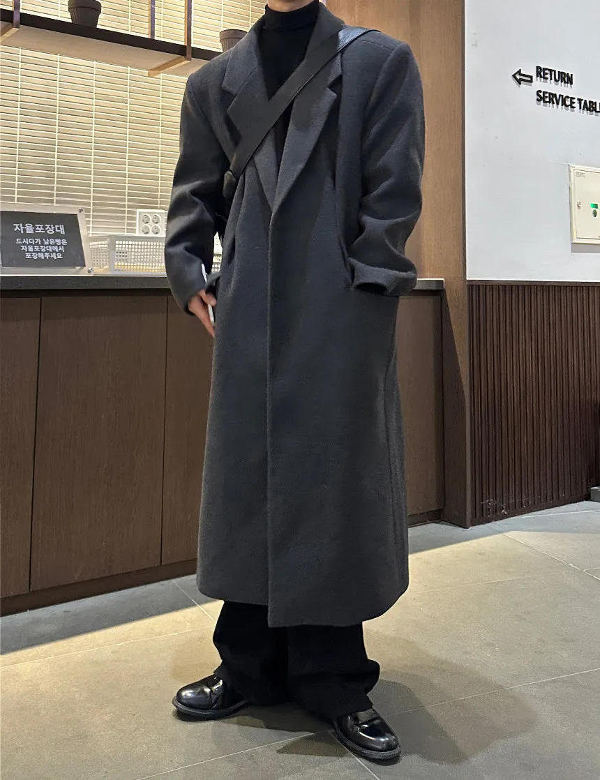 Trench Oversize Long Coat Mens Front Single-Button Commuter Korean Minimal Beige Solid Spring Business Casual Daily Elegant Cool
Trench Oversize Long Coat Mens Front Single-Button Commuter Korean Minimal Beige Solid Spring Business Casual Daily Elegant Cool