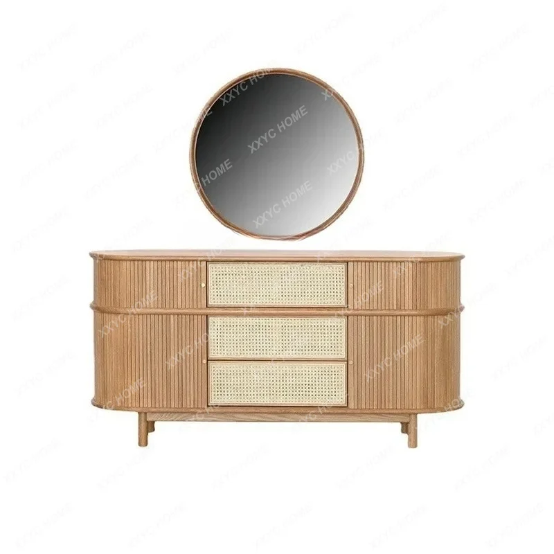 AA Solid Wood Rattan Sideboard Cabinet Small Apartment Vintage Rolling Door Entryway Cabinet
AA Solid Wood Rattan Sideboard Cabinet Small Apartment Vintage Rolling Door Entryway Cabinet