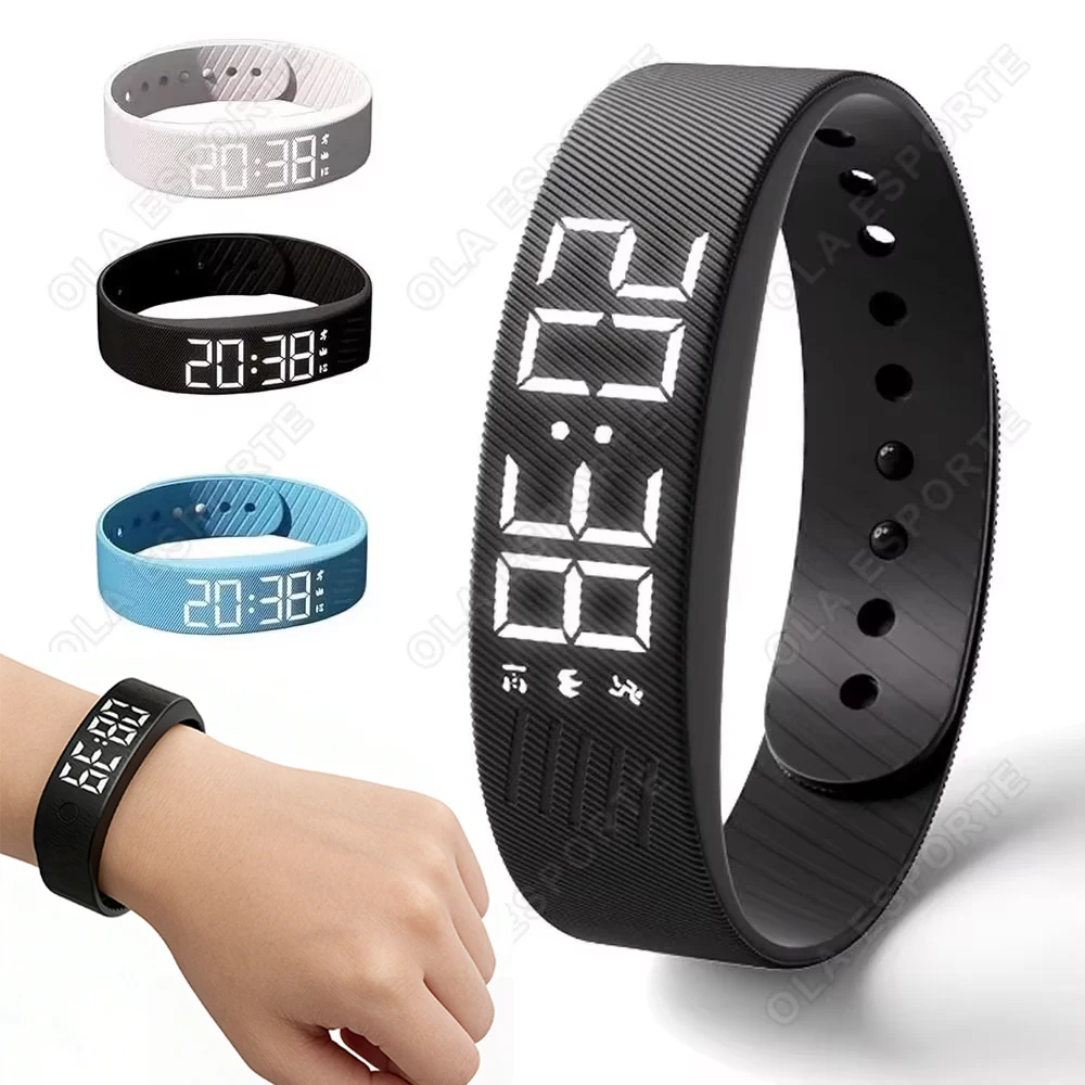 LED Digital Alarm Clock Watch Adjustable Snooze-proof Alarm Bracelet with Running Pedometer Waterproof Vibrating Alarm HW12
LED Digital Alarm Clock Watch Adjustable Snooze-proof Alarm Bracelet with Running Pedometer Waterproof Vibrating Alarm HW12