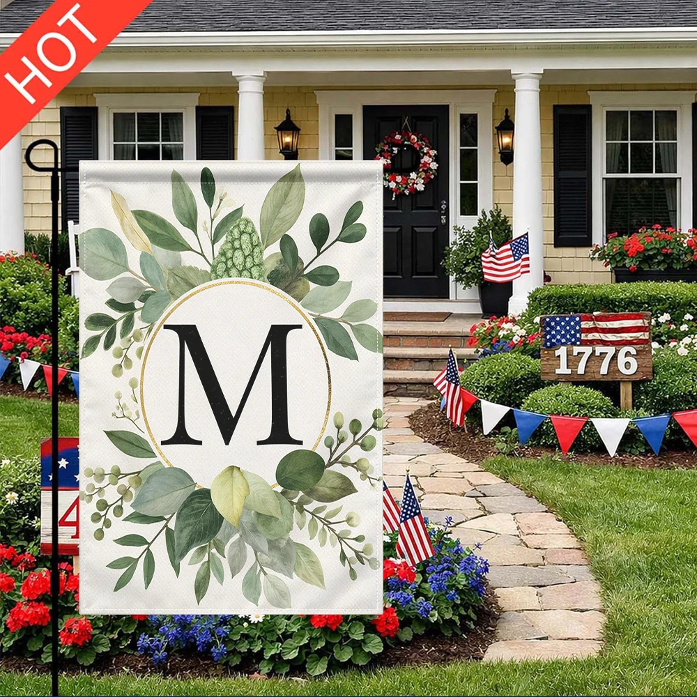 Monogram M Garden Flag Double Sided Print No Pole Included, Greenery Floral Initial Letter Yard Flag
Monogram M Garden Flag Double Sided Print No Pole Included, Greenery Floral Initial Letter Yard Flag