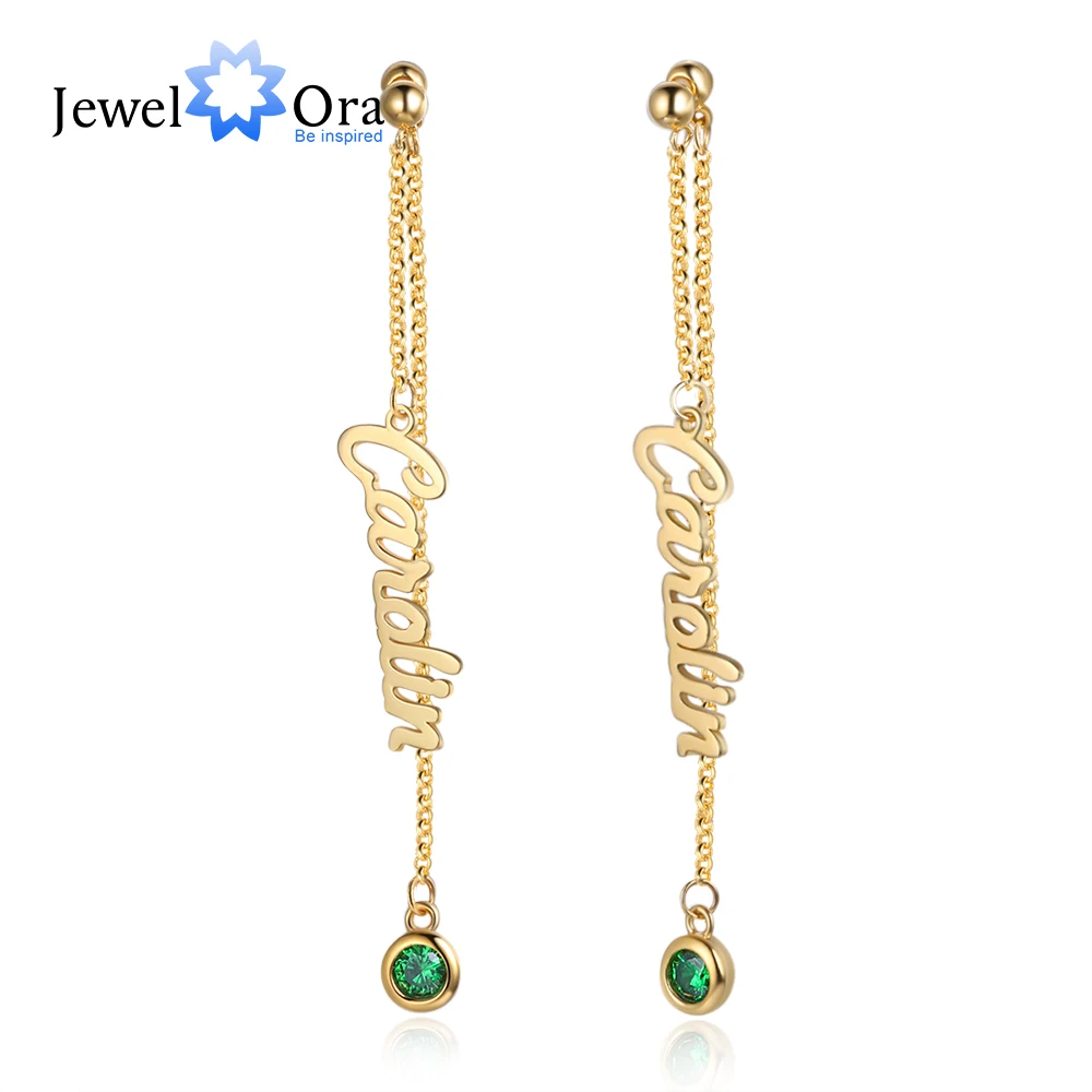 925 Sterling Silver Customized Nameplate Letter Earrings for Women Personalized Drop Earrings with Birthstone Wedding Jewelry
925 Sterling Silver Customized Nameplate Letter Earrings for Women Personalized Drop Earrings with Birthstone Wedding Jewelry