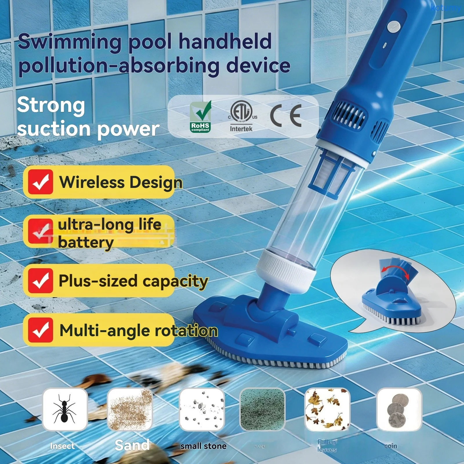 Popular 3-in-1 High suction Swimming Pool SPA Fish Pool Built up Swimming Pool Cordless Handheld Suction Device
Popular 3-in-1 High suction Swimming Pool SPA Fish Pool Built up Swimming Pool Cordless Handheld Suction Device