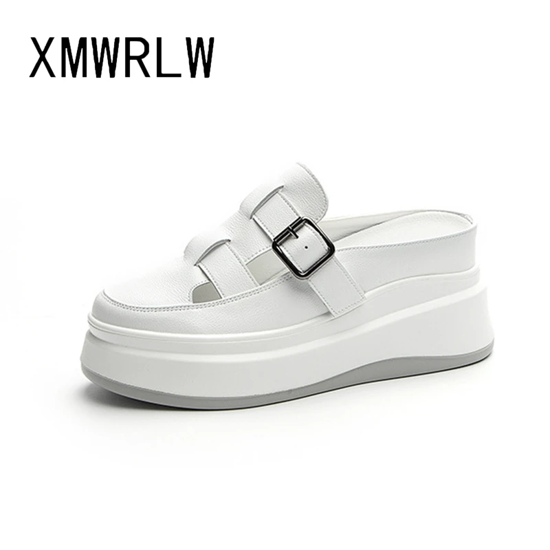 XMWRLW Women's Summer Slippers Genuine Leather Female Half Shoes 2023 Summer Women Fashion High Heels Slippers Women Shoes
XMWRLW Women's Summer Slippers Genuine Leather Female Half Shoes 2023 Summer Women Fashion High Heels Slippers Women Shoes