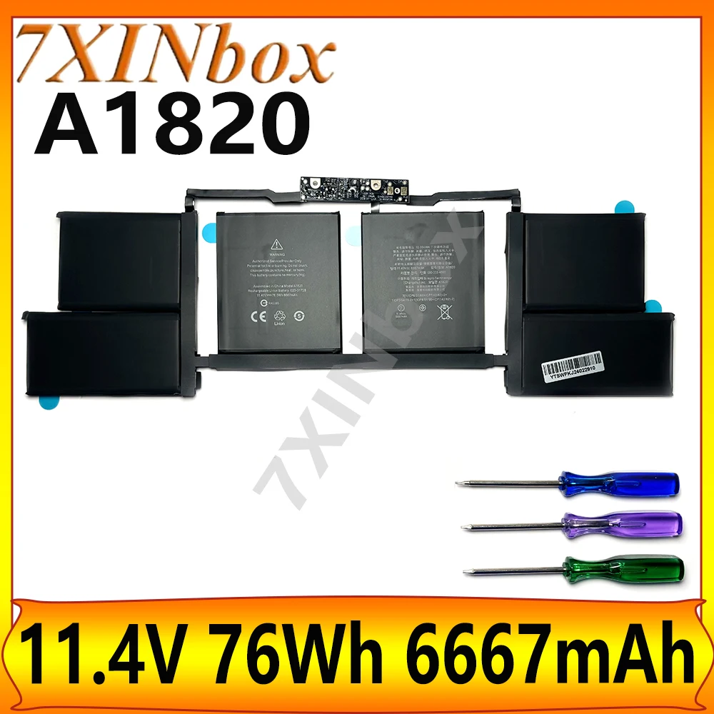 7XINbox A1820 11.4V 76Wh 6667mAh Laptop Battery For Macbook Pro 15" Inch Retina A1707 Late 2016 Mid 2017 Series
7XINbox A1820 11.4V 76Wh 6667mAh Laptop Battery For Macbook Pro 15" Inch Retina A1707 Late 2016 Mid 2017 Series