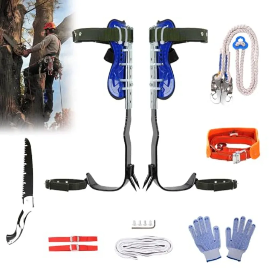 Tree Climbing Spikes Tree Climbing Gear with Non-Slip Pedal Adjustable Tree Climbing Tool Set
Tree Climbing Spikes Tree Climbing Gear with Non-Slip Pedal Adjustable Tree Climbing Tool Set