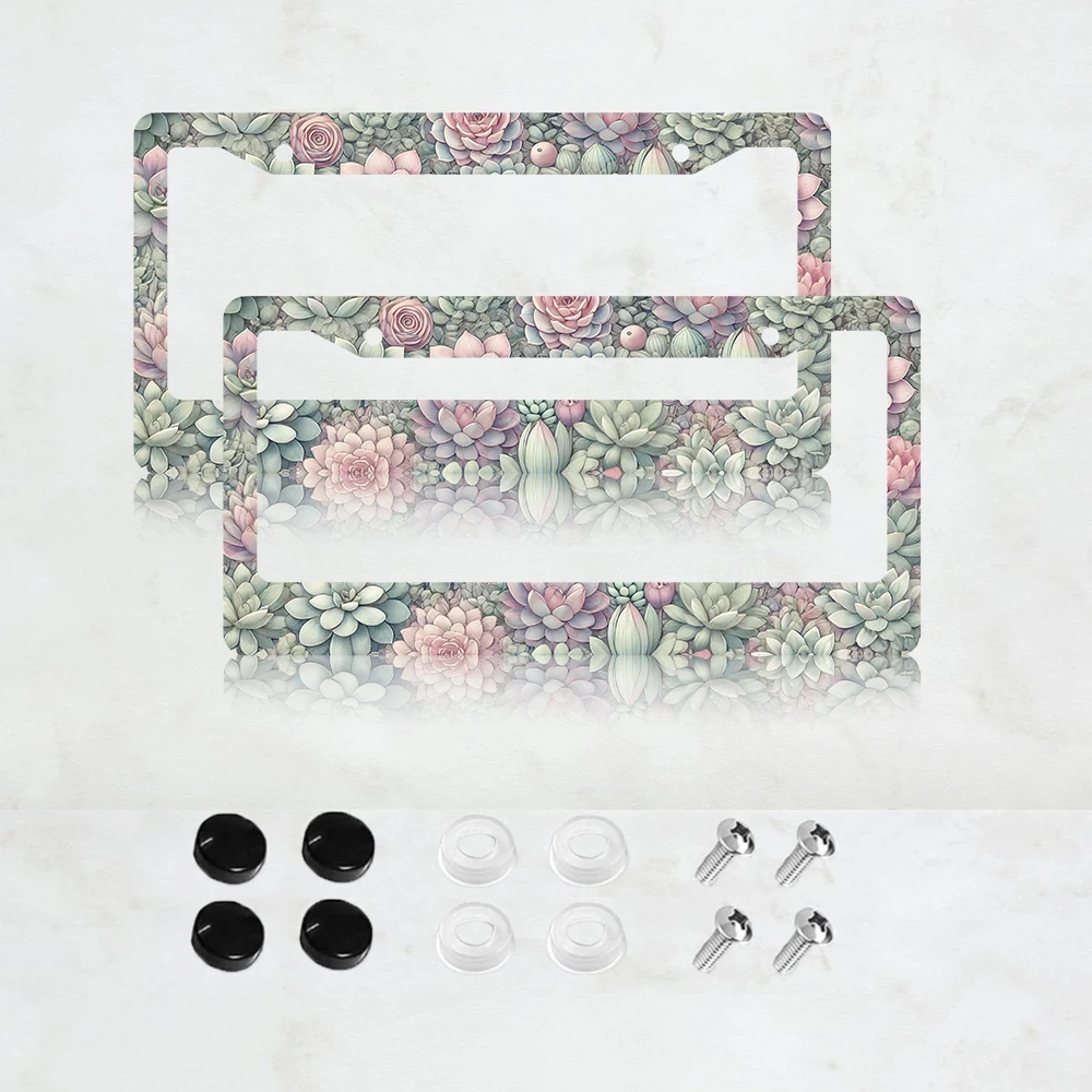 2PC Colorful Succulents Aluminum License Plate Frame - US Standard Size, Decorative Car License Plate Bracket, 2 Holes
2PC Colorful Succulents Aluminum License Plate Frame - US Standard Size, Decorative Car License Plate Bracket, 2 Holes