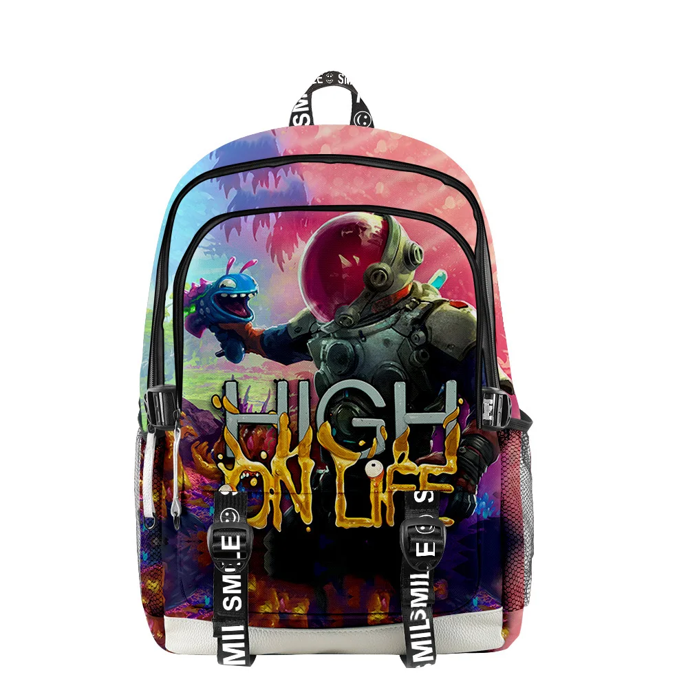 High on Life Anime Zipper Backpack School Bag Unique Daypack 2023 Casual Style Traval Bag Oxford Cloth
High on Life Anime Zipper Backpack School Bag Unique Daypack 2023 Casual Style Traval Bag Oxford Cloth