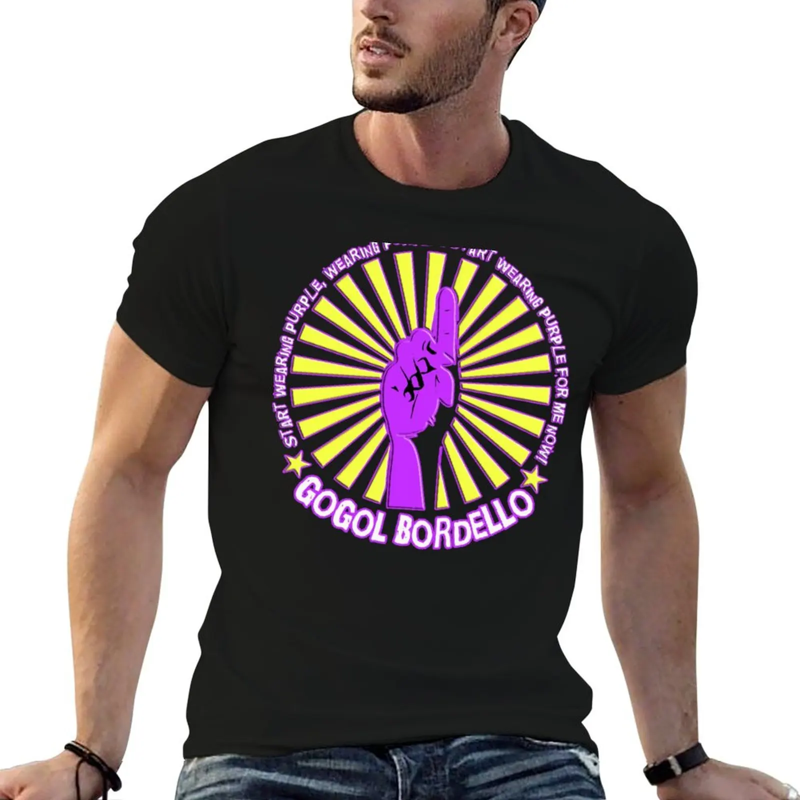 Gogol Bordello - Start Wearing Purple T-Shirt t shirts for man graphic tees funny t shirts dark humor T-Shirt
Gogol Bordello - Start Wearing Purple T-Shirt t shirts for man graphic tees funny t shirts dark humor T-Shirt