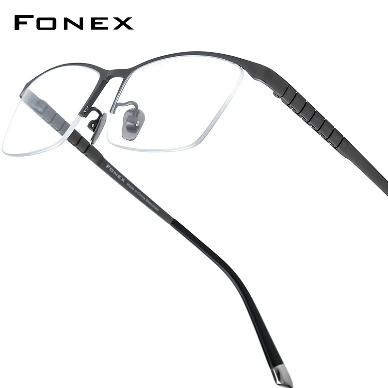 FONEX Pure Titanium Eyeglasses Frame Men Brand Design Square Eyewear Half Rim Semi-Rimless Ulralight Japanese Glasses 85640
FONEX Pure Titanium Eyeglasses Frame Men Brand Design Square Eyewear Half Rim Semi-Rimless Ulralight Japanese Glasses 85640
