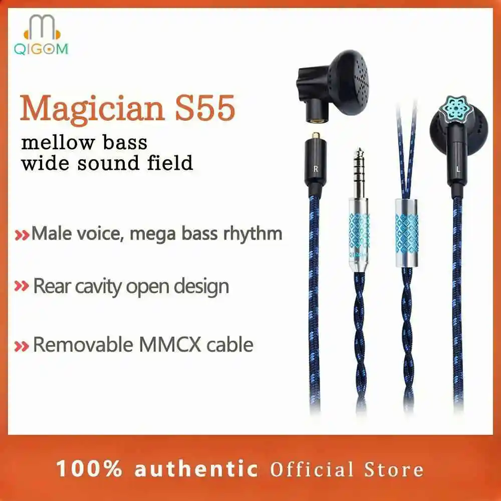 QIGOM HIFI Earphones Wired Flat-head Headset 55Ω 112dB Open-back Removable MMCX Mega Bass Rhythm S55 Magician for Audiophiles
QIGOM HIFI Earphones Wired Flat-head Headset 55Ω 112dB Open-back Removable MMCX Mega Bass Rhythm S55 Magician for Audiophiles