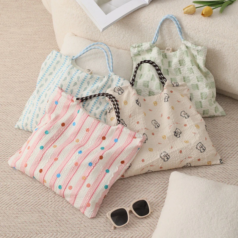5pcs Shoulder Bags Women Canvas Leaf Striped Printing Large Capacity Thin Beach Bag
5pcs Shoulder Bags Women Canvas Leaf Striped Printing Large Capacity Thin Beach Bag