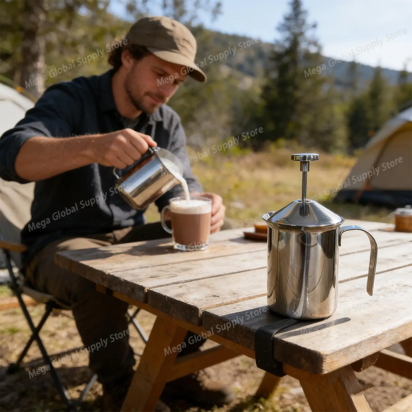 Manual Frother Large Capacity Stainless Steel Milk Frothing Pitcher For Hot Chocolate Latte Espresso Cream Breakfast Kitchen
Manual Frother Large Capacity Stainless Steel Milk Frothing Pitcher For Hot Chocolate Latte Espresso Cream Breakfast Kitchen