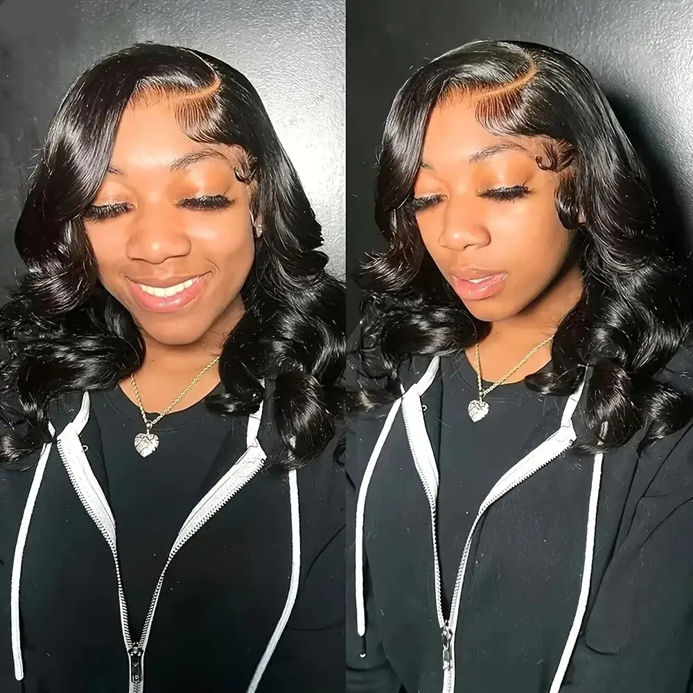 Short Body Wave Wigs 13X4 Transparent Lace Front Bob Human Hair Wigs Pre Plucked Wavy Bob Lace Frontal Wig For Women 150 Density
Short Body Wave Wigs 13X4 Transparent Lace Front Bob Human Hair Wigs Pre Plucked Wavy Bob Lace Frontal Wig For Women 150 Density