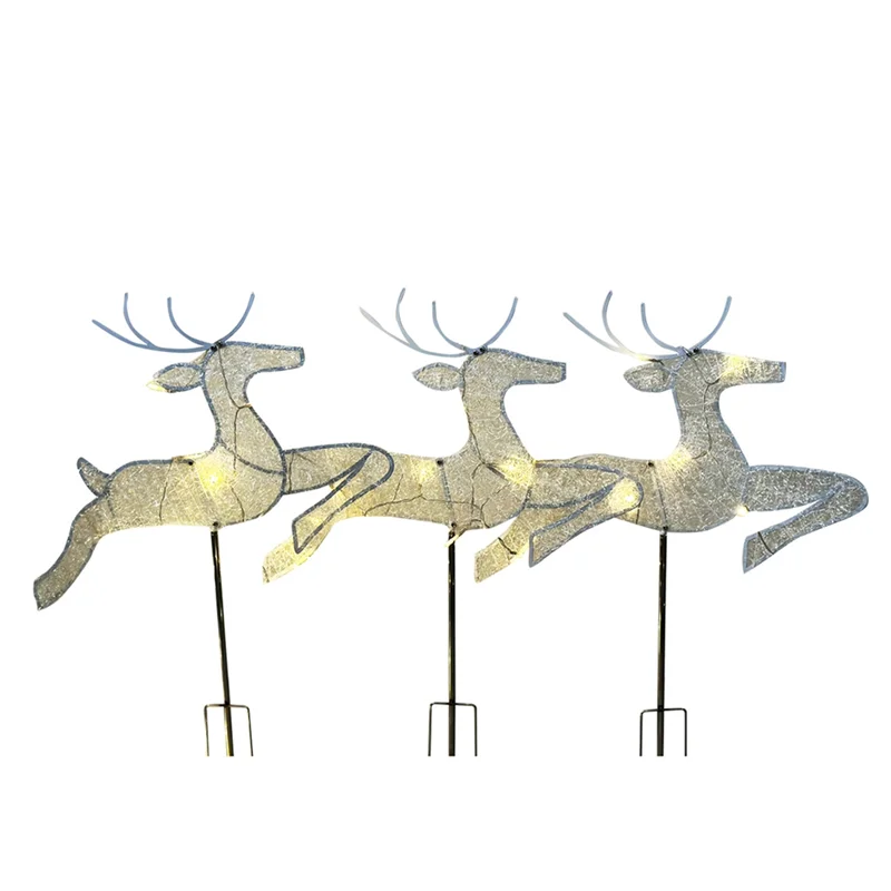 AA01-Home Christmas Yard Decoration, Set Of 3 Pre-Lit White Reindeer With White Lights, Light Up Glittered Standing Reindeer
AA01-Home Christmas Yard Decoration, Set Of 3 Pre-Lit White Reindeer With White Lights, Light Up Glittered Standing Reindeer