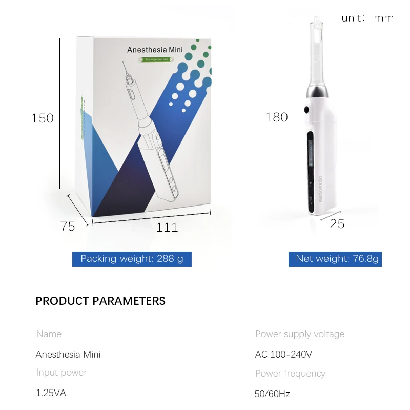 Dental Oral Anesthesia Injector with LCD Display Digital Intelligent Precision Injection Electric Local Anesthesia Syringe
Dental Oral Anesthesia Injector with LCD Display Digital Intelligent Precision Injection Electric Local Anesthesia Syringe