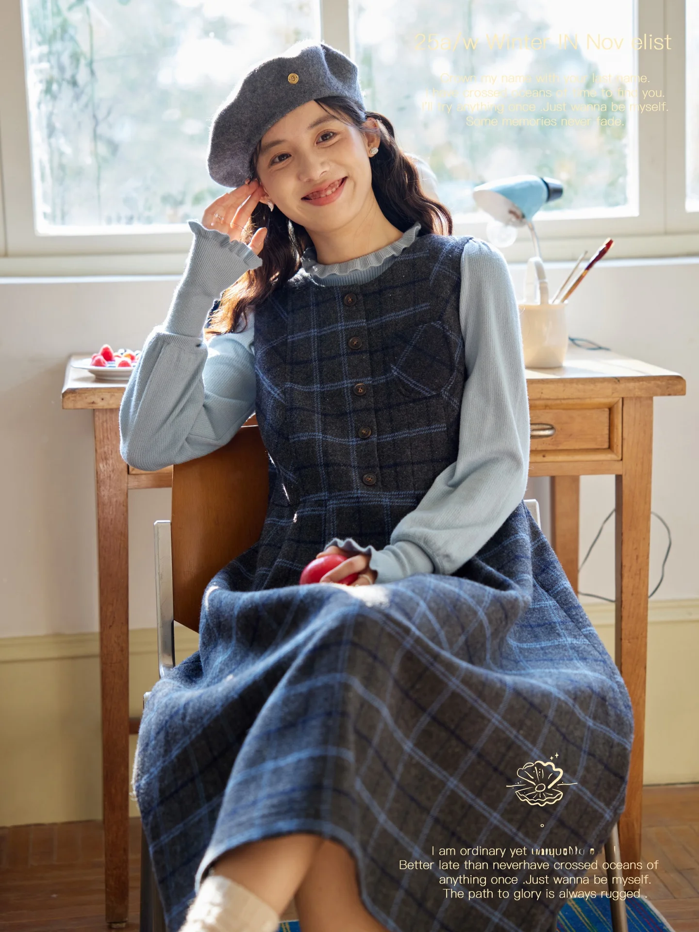 Nov Et Autumn Winter Plaid Svel Woolen Vest Dr round Ne Layering Skirt Dr French Sle Loose Fit A-Line Skirt
Nov Et Autumn Winter Plaid Svel Woolen Vest Dr round Ne Layering Skirt Dr French Sle Loose Fit A-Line Skirt