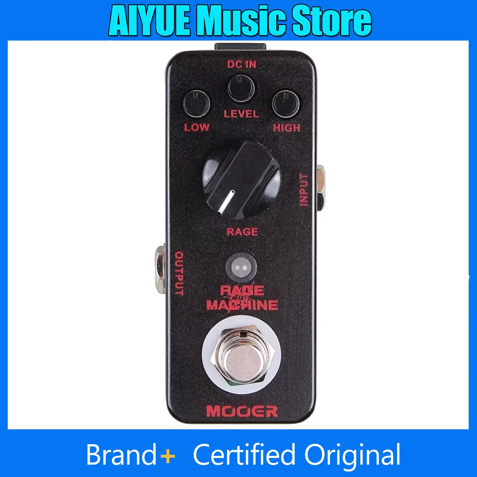 MOOER Rage Machine Electric Guitar Pedal Effect Heavy Metal Distortion Effect Overdrive True Bypass Pedal Guitar Parts