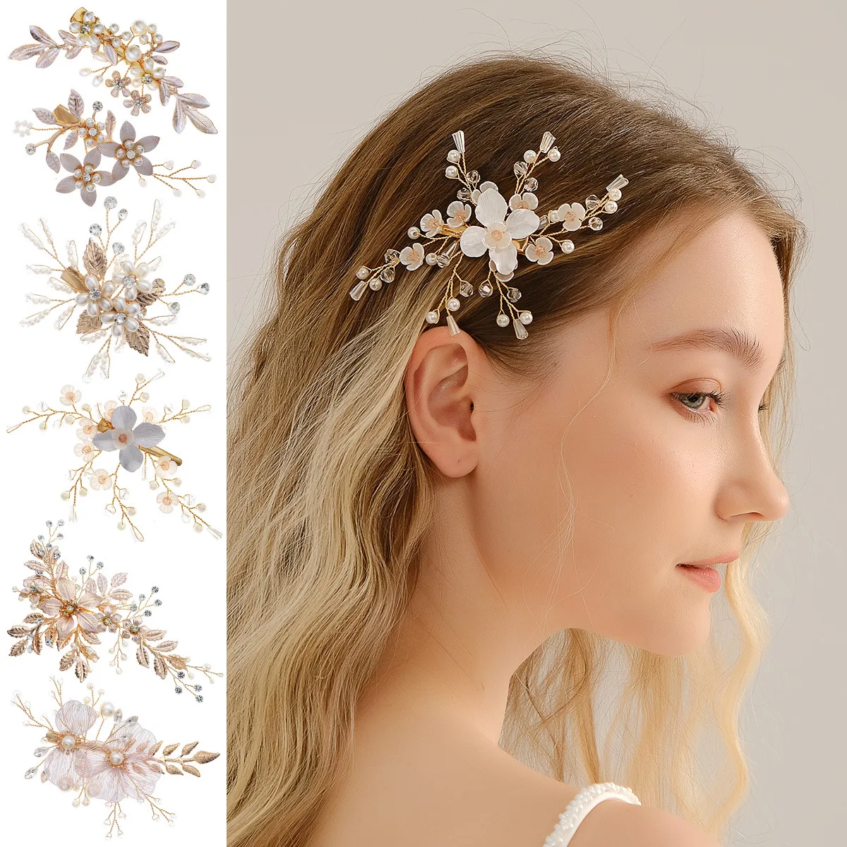 Hair Clip Freshwater Pearl Floral Bridal Prom Party Wedding Banquet Duckbill Clamp One Size
Hair Clip Freshwater Pearl Floral Bridal Prom Party Wedding Banquet Duckbill Clamp One Size
