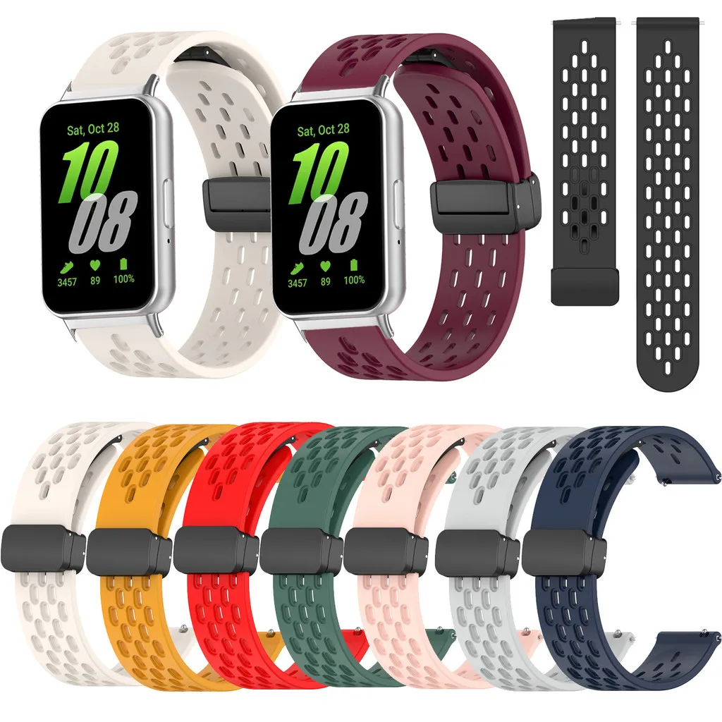 Силиконовый ремешок с магнитной пряжкой для Samsung Galaxy Fit3 Fit3 SM-R390, мягкий ремешок для часов ярких цветов, спортивный браслет, петля
Силиконовый ремешок с магнитной пряжкой для Samsung Galaxy Fit3 Fit3 SM-R390, мягкий ремешок для часов ярких цветов, спортивный браслет, петля