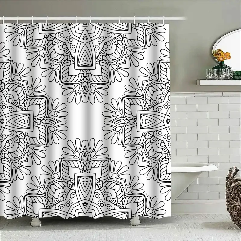 Black White Mandala Shower Curtain 3D Waterproof Fabric Bathroom Decor for Home
Black White Mandala Shower Curtain 3D Waterproof Fabric Bathroom Decor for Home