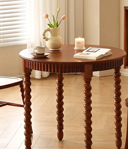 Solid Wood Mid-Ancient Coffee Table Small Apartment Dining Table in Dining Room
Solid Wood Mid-Ancient Coffee Table Small Apartment Dining Table in Dining Room