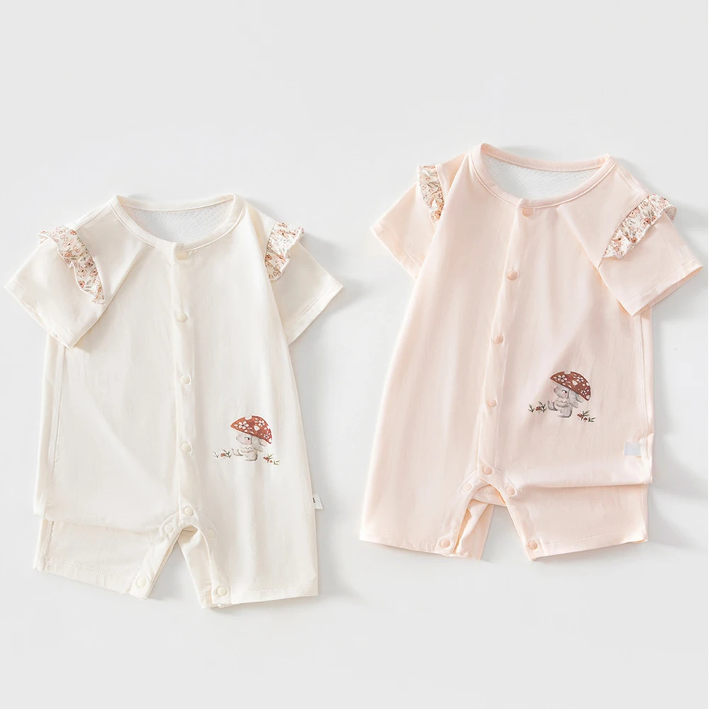 Новинка лета: комбинезоны с короткими рукавами для девочек 0-2 лет, милый комбинезон с мультяшным кроликом для малышек
Новинка лета: комбинезоны с короткими рукавами для девочек 0-2 лет, милый комбинезон с мультяшным кроликом для малышек