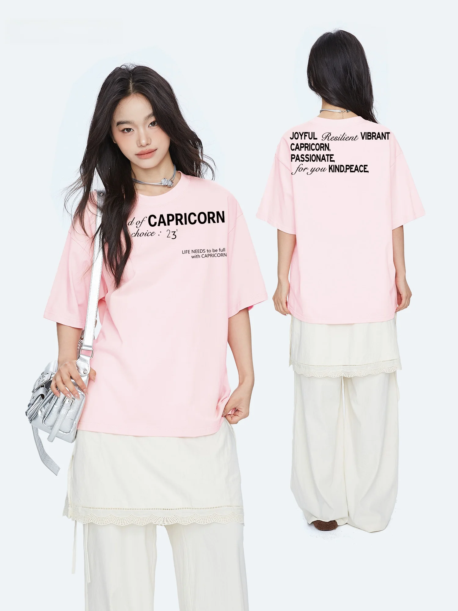 Capricorn American Art Letter Pure Cotton Short Sleeve Women's T-shirt Summer New Style Loose Half Sleeve Top Streetwear
Capricorn American Art Letter Pure Cotton Short Sleeve Women's T-shirt Summer New Style Loose Half Sleeve Top Streetwear