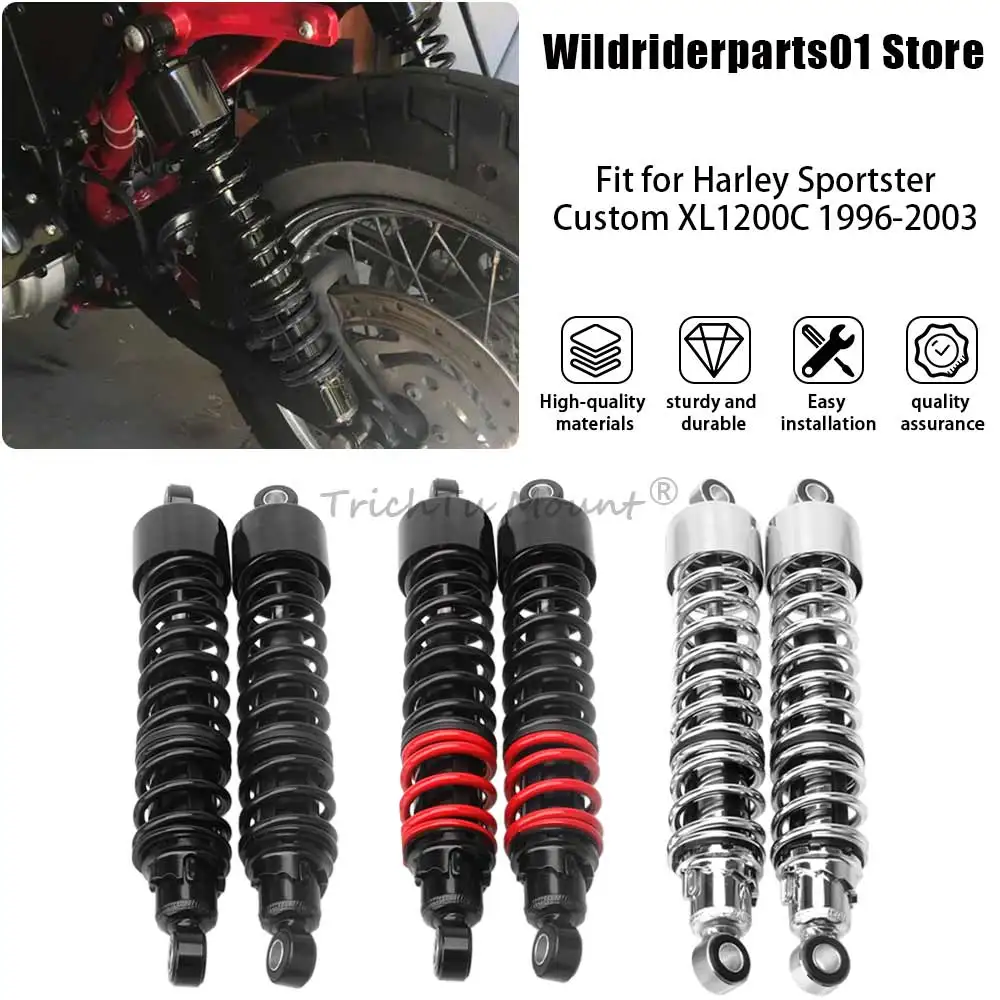 380mm Motorcycle Accessory 1Pair Rear Air Shocks Absorbers Solid Steel Aluminium Alloy Fit For HARLEY Sportster XLH1200 1988-03
380mm Motorcycle Accessory 1Pair Rear Air Shocks Absorbers Solid Steel Aluminium Alloy Fit For HARLEY Sportster XLH1200 1988-03