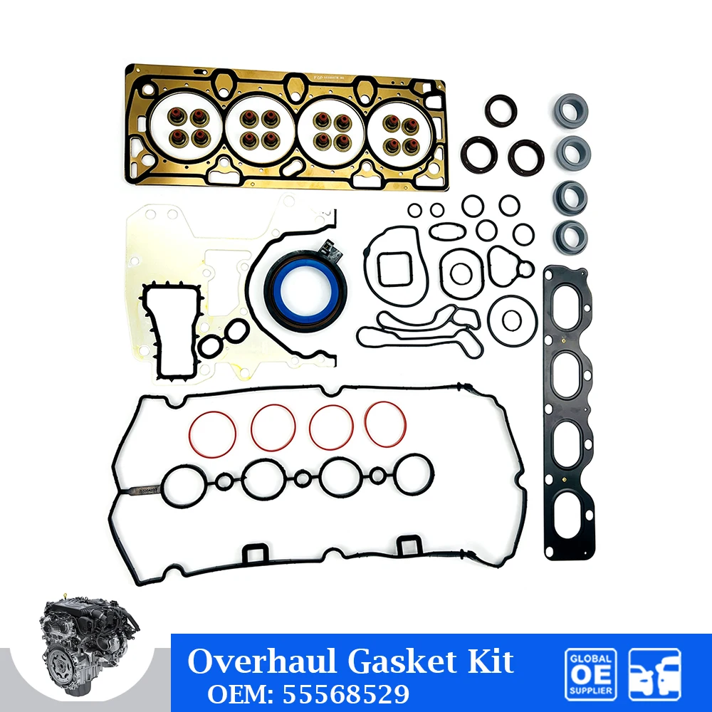 Engine Overhaul Gasket Kit For Chevrolet Aveo Cruze 1.8L Trax Opel Vauxhall Car Accessories Cylinder Head Gasket Set 55568529
Engine Overhaul Gasket Kit For Chevrolet Aveo Cruze 1.8L Trax Opel Vauxhall Car Accessories Cylinder Head Gasket Set 55568529
