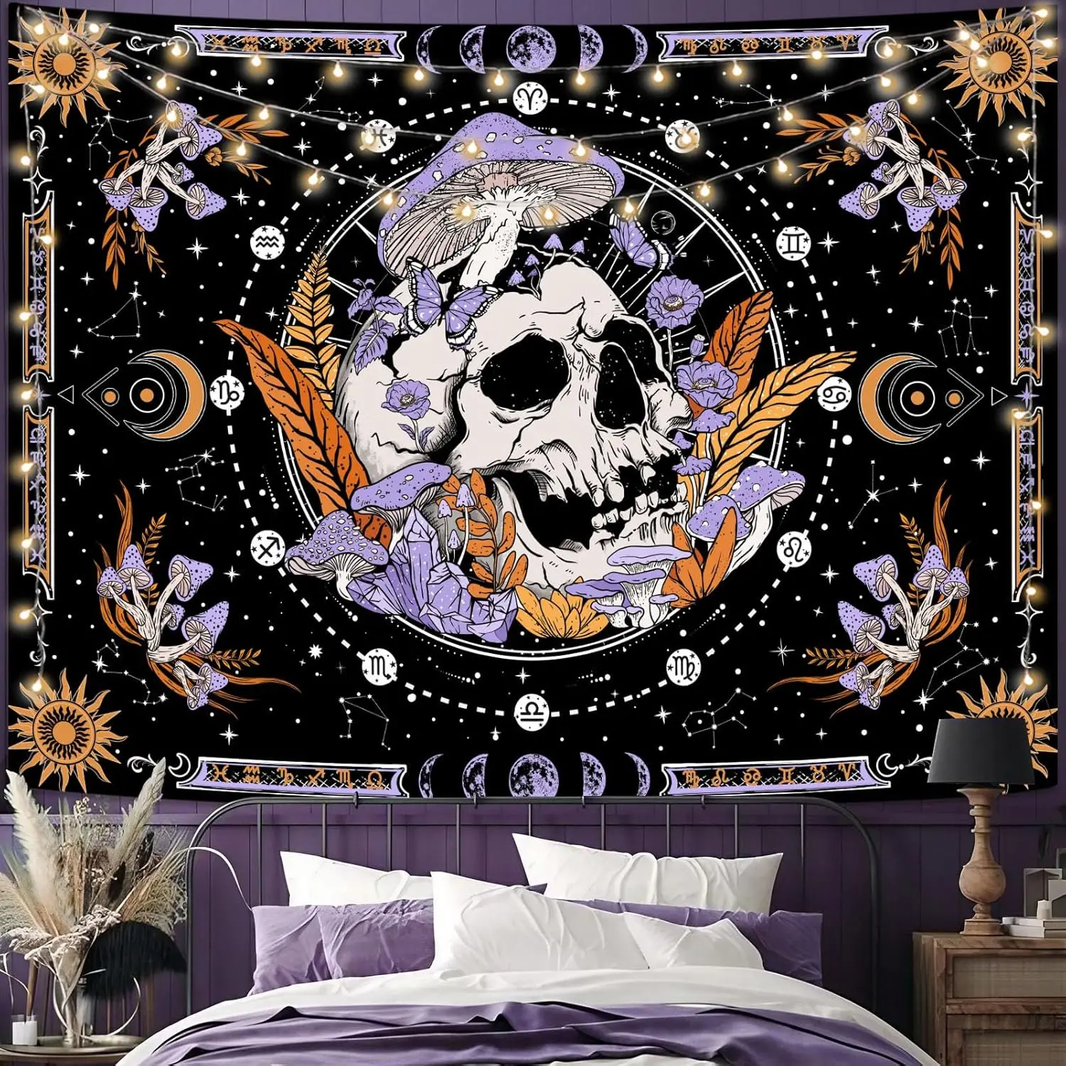 Aipon Black and White Skeleton Tapestry Bedroom Skull Mushroom Tapestries Hippie Nature Plants Floral Flower Aesthetic Tapestry
Aipon Black and White Skeleton Tapestry Bedroom Skull Mushroom Tapestries Hippie Nature Plants Floral Flower Aesthetic Tapestry