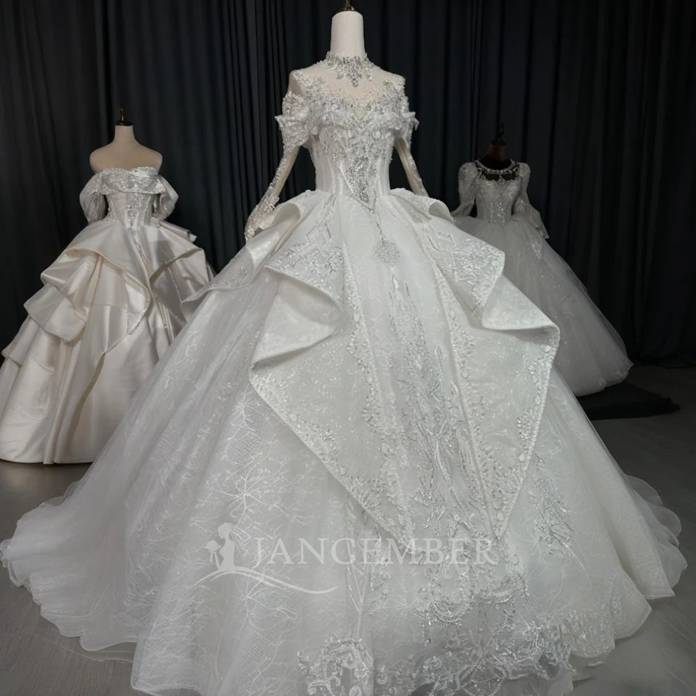 Ball Gown Royal Wedding Dresses For Women Flash Sale Customized Vestido De Novia Beaded Sequined Luxury Custom Made Bridal Gowns
Ball Gown Royal Wedding Dresses For Women Flash Sale Customized Vestido De Novia Beaded Sequined Luxury Custom Made Bridal Gowns