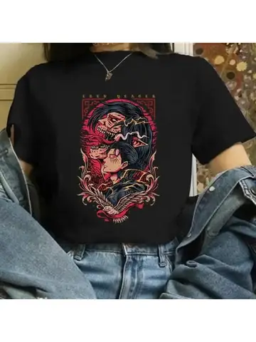 Japanese Anime Attack on Titan Final Season 4 Eren Yeager T Shirt Men Women Fashion Casual Short Sleeve Cotton Unisex T Shirt