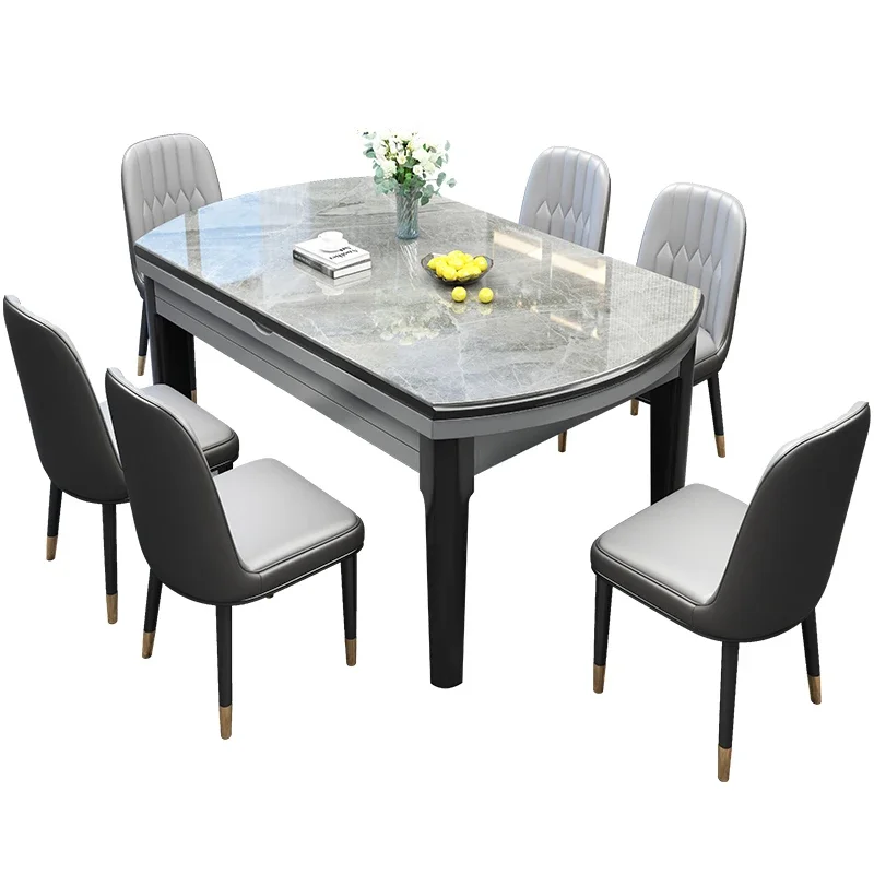~L Slate solid wood dining table and chair set foldable household dining table with induction cooker
~L Slate solid wood dining table and chair set foldable household dining table with induction cooker