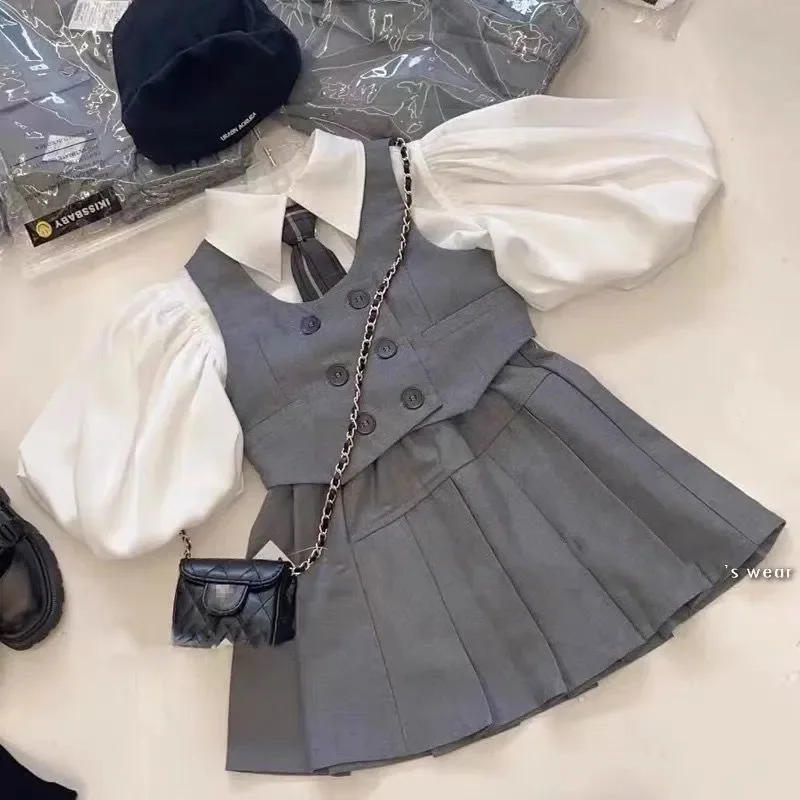 Summer Children Clothing Set 4 2 Two Piece Skirt Set Sleeveless Top+skirt + Vest Clothes Kids Birthday Outfits For Women
Summer Children Clothing Set 4 2 Two Piece Skirt Set Sleeveless Top+skirt + Vest Clothes Kids Birthday Outfits For Women