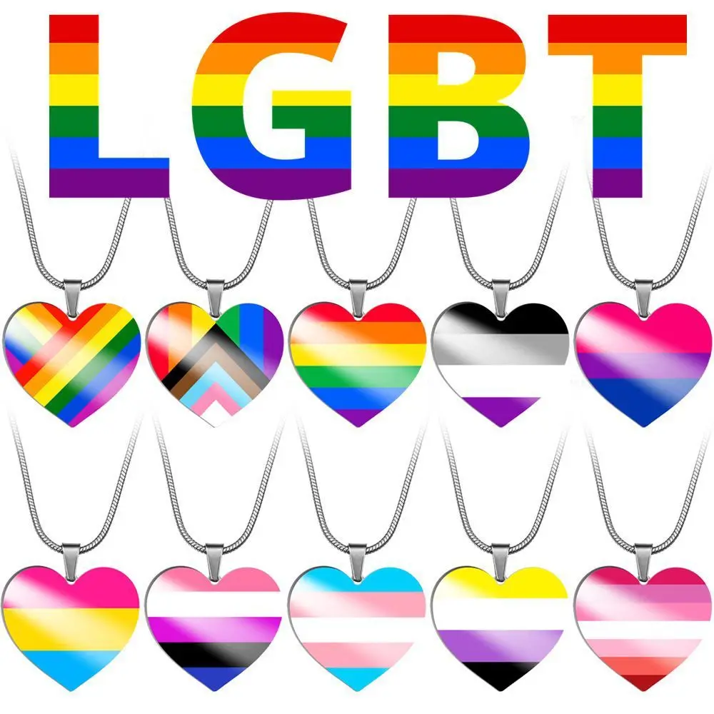 Rainbow Pride Lgbt Heart Pendant Necklace for Gay Lesbian 6 Color Heart Shaped Rainbow Flag Unisex Stainless Steel Personalized
Rainbow Pride Lgbt Heart Pendant Necklace for Gay Lesbian 6 Color Heart Shaped Rainbow Flag Unisex Stainless Steel Personalized